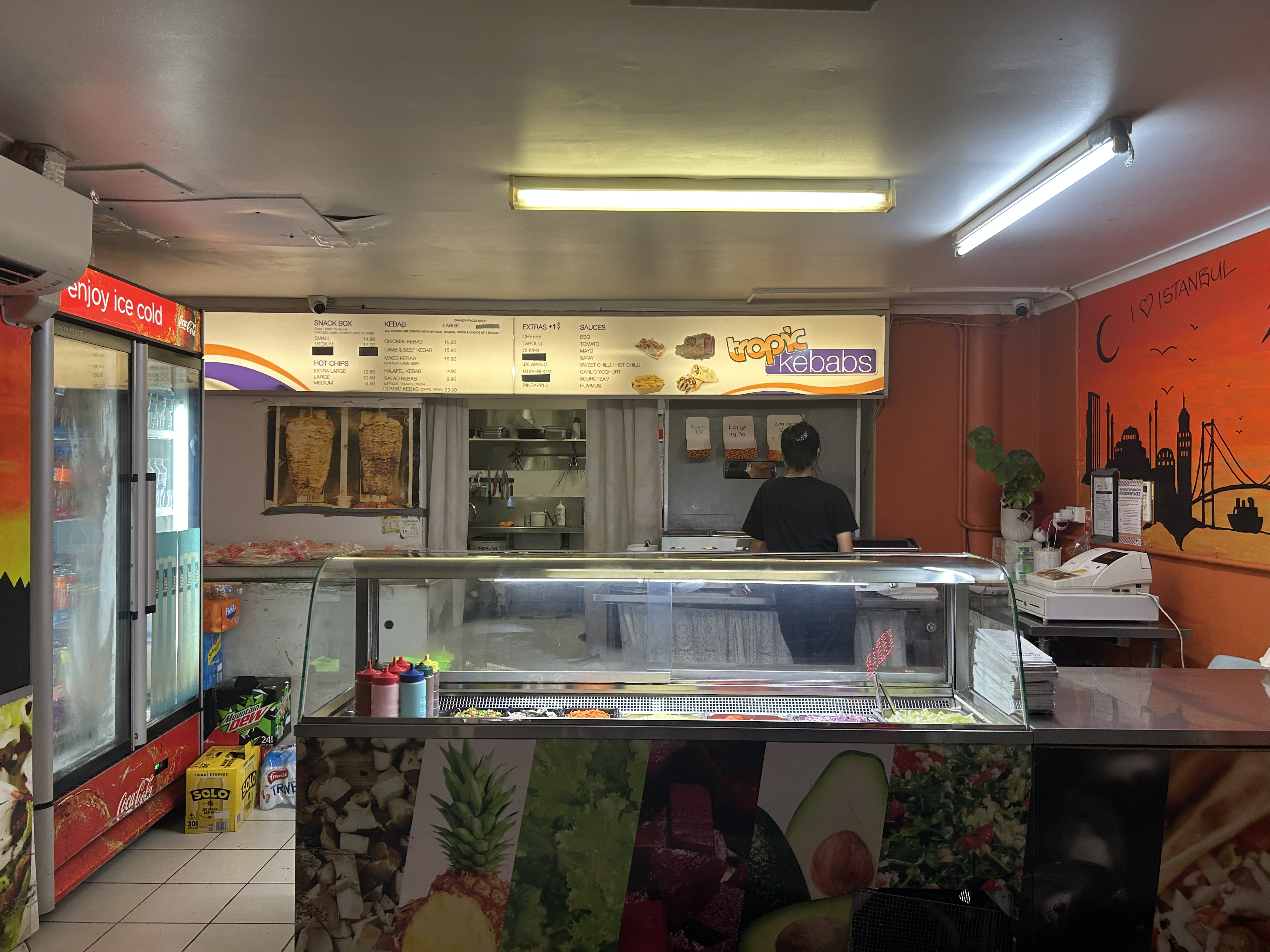 Kebabbutik i Airlie Beach